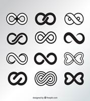 Premium Vector | Elegant black infinite symbol collection